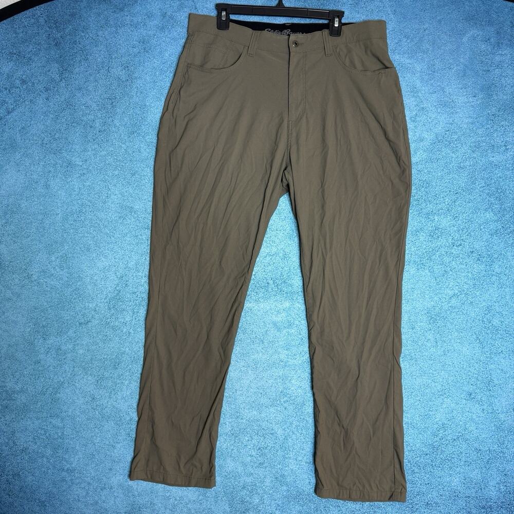 Eddie Bauer Men's Brown Nylon Spandex Stretch Pockets Hiking Pants Size 38